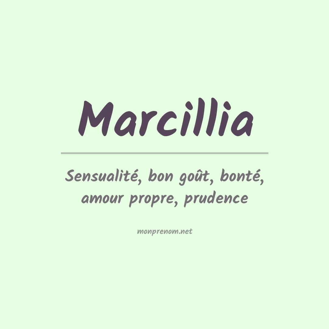 Signification du prénom Marcillia