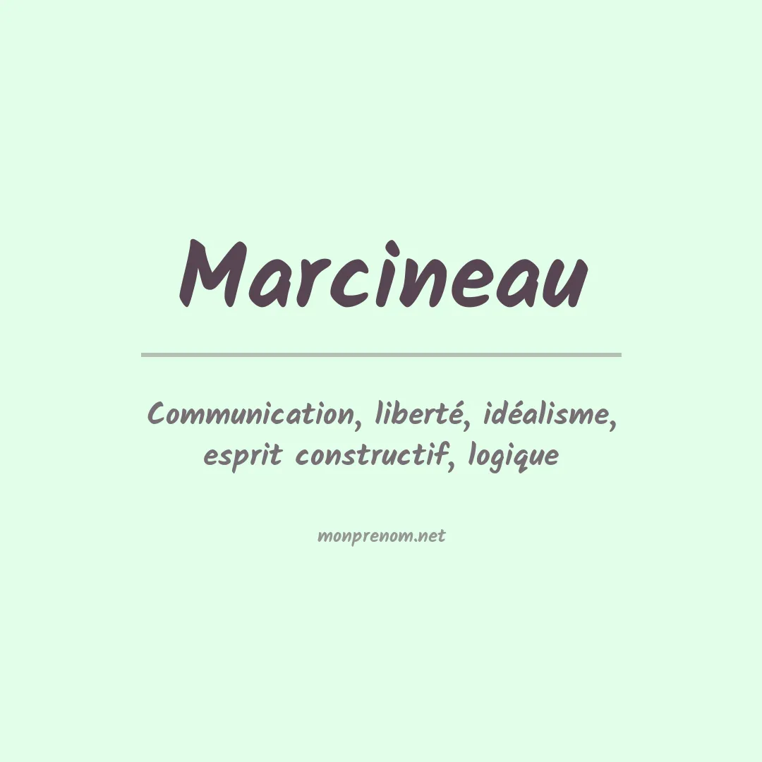Signification du prénom Marcineau