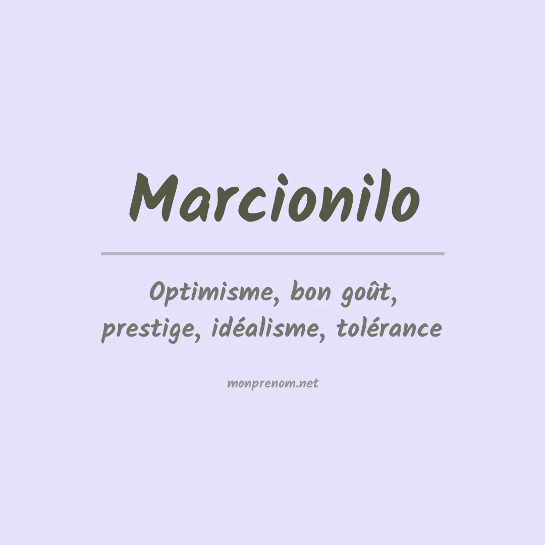 Prénom Marcionilo