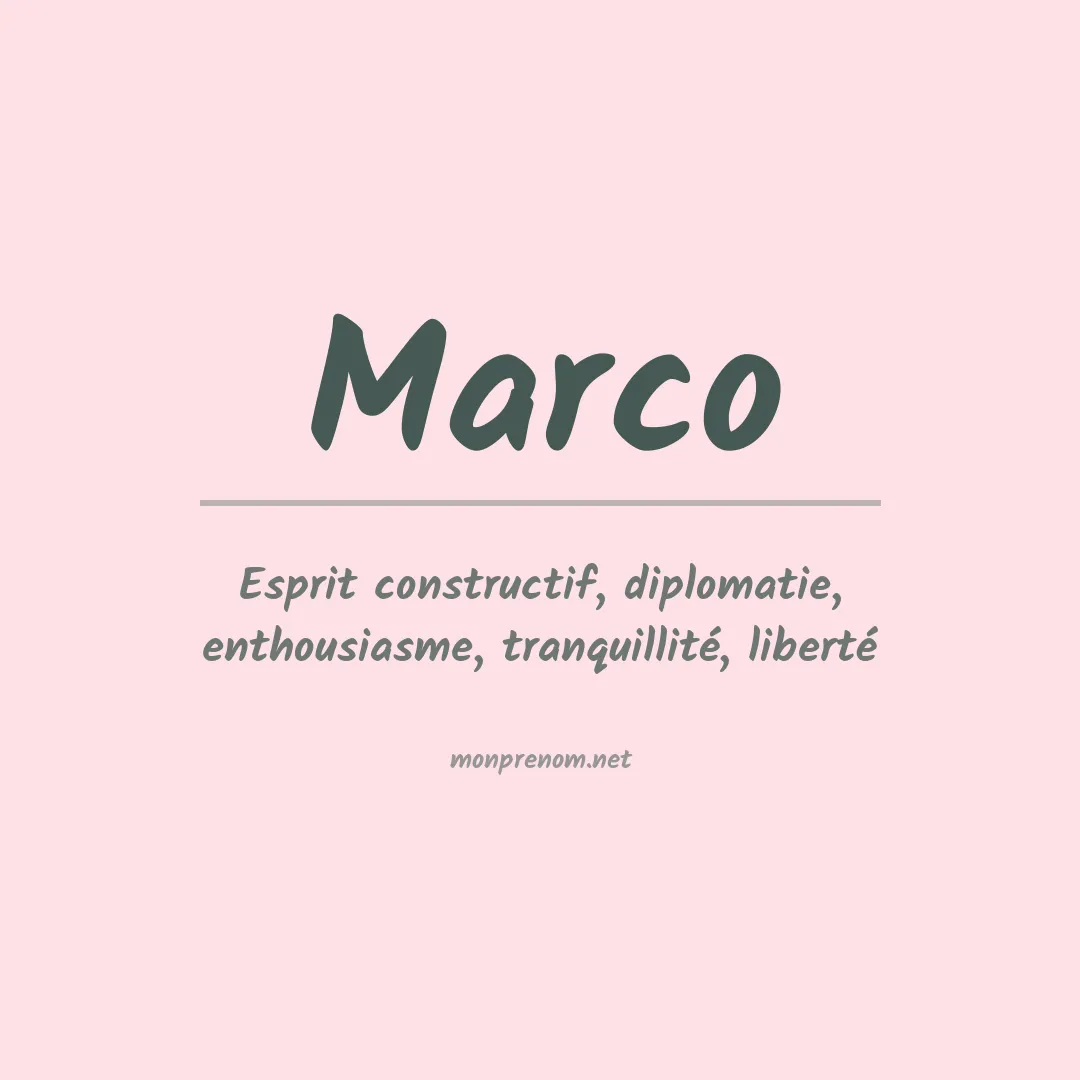 Prénom Marco