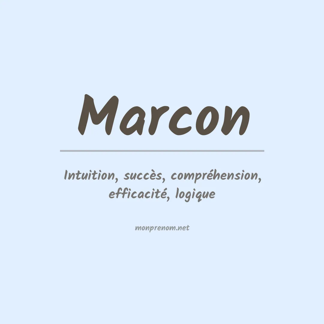 Prénom Marcon