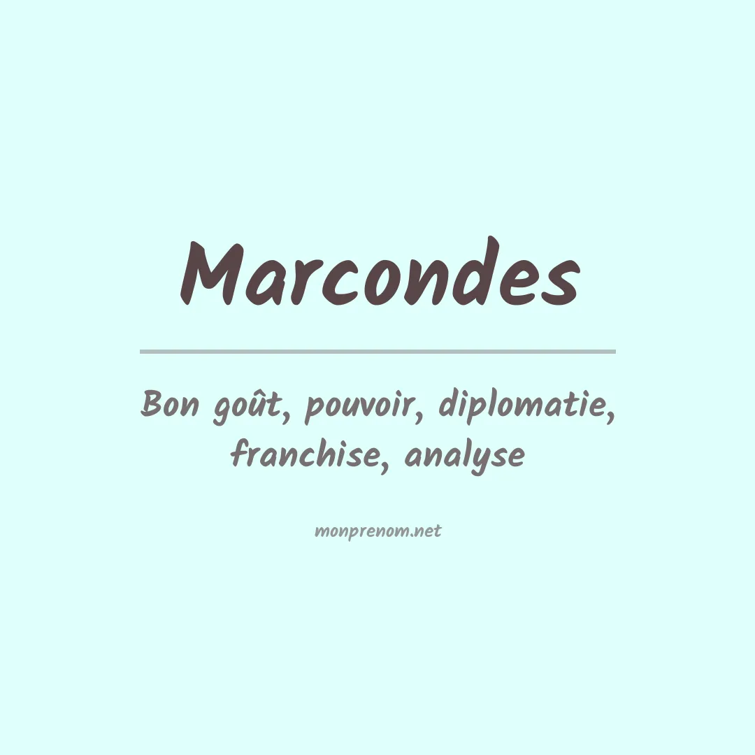 Signification du prénom Marcondes