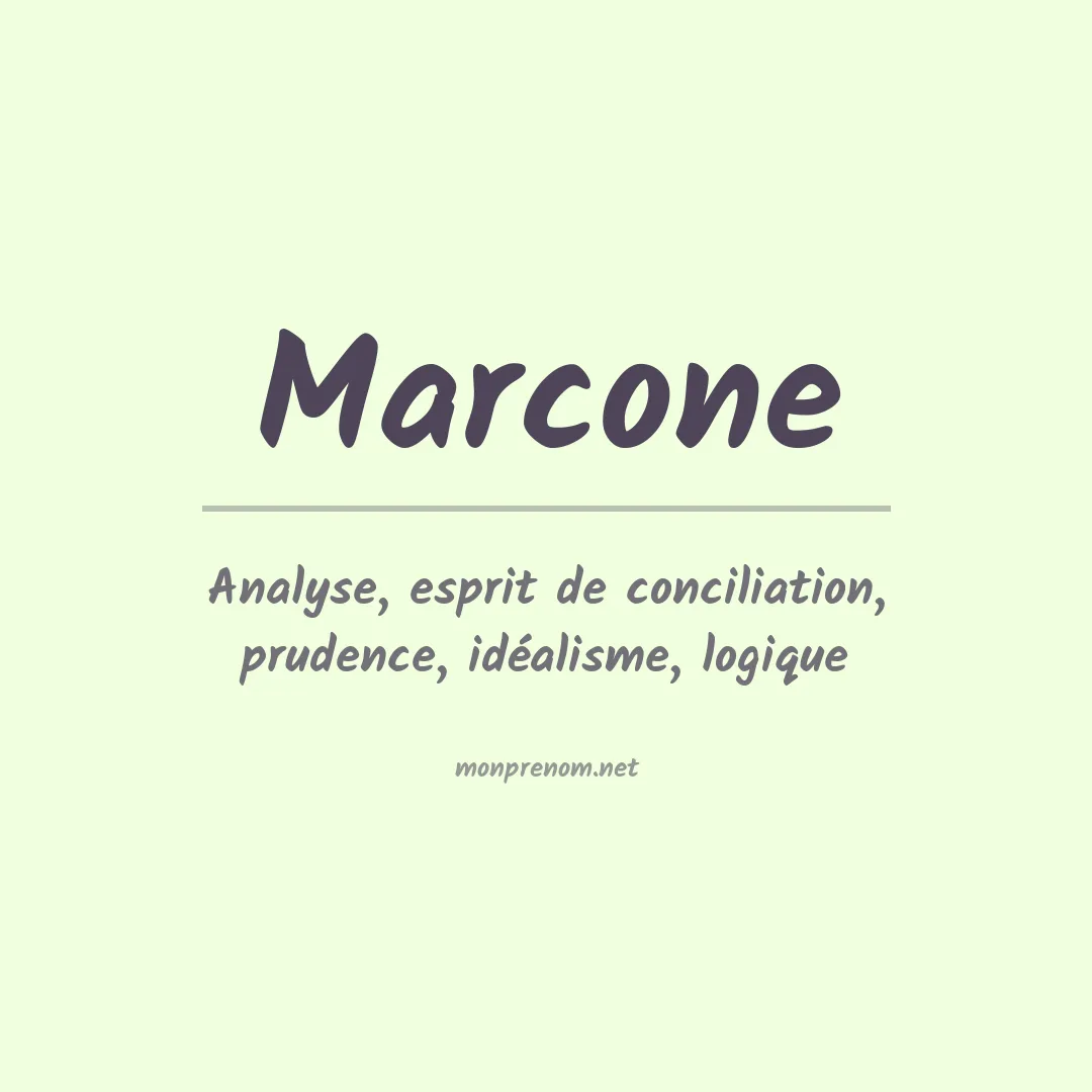 Prénom Marcone