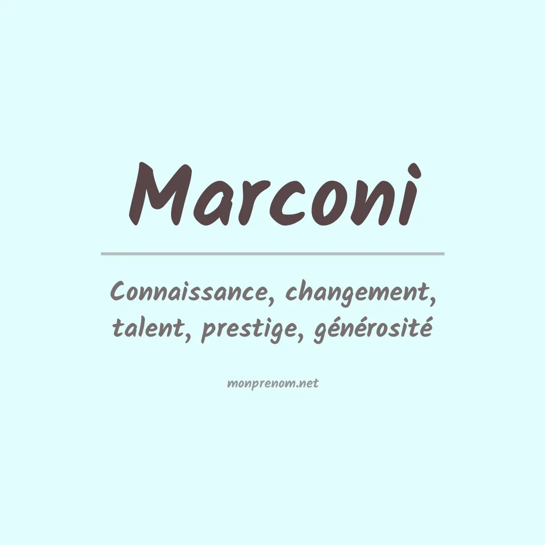 Prénom Marconi