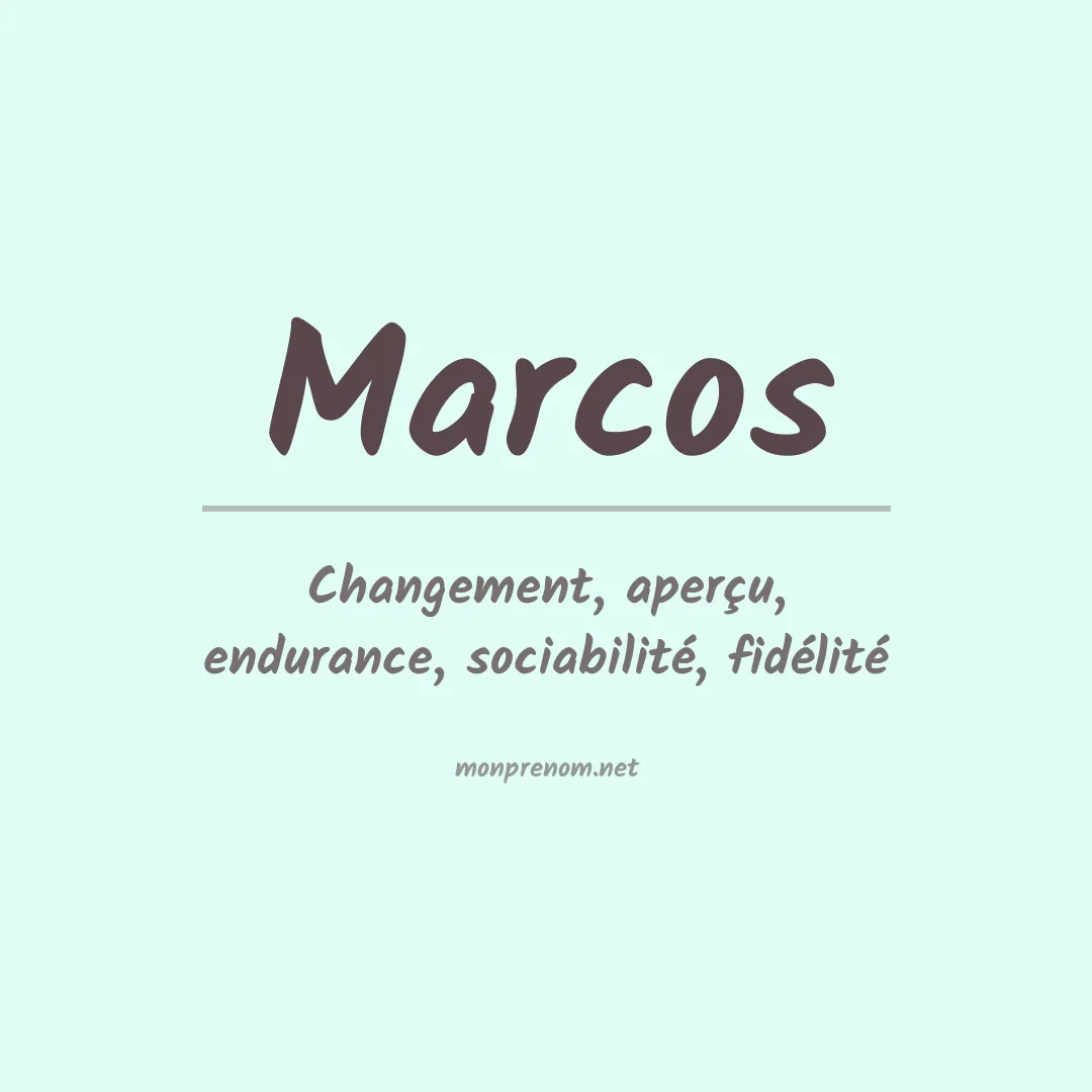 Prénom Marcos
