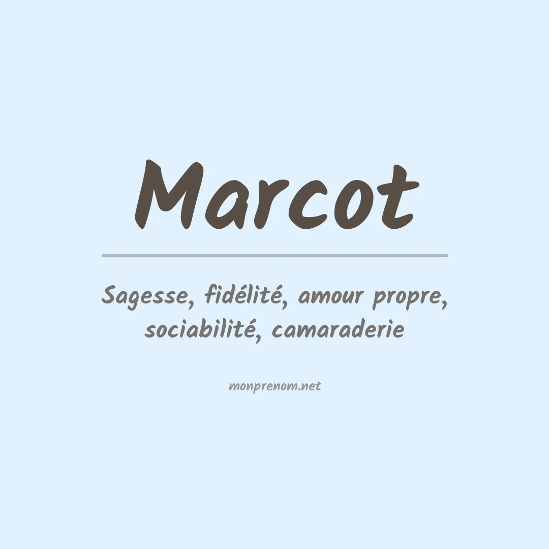 Prénom Marcot