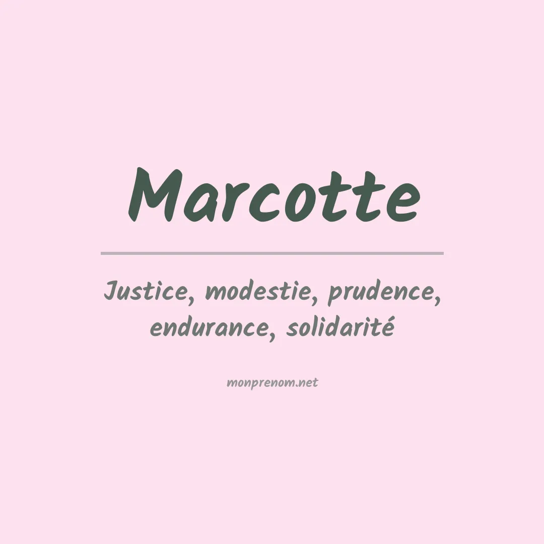 Prénom Marcotte