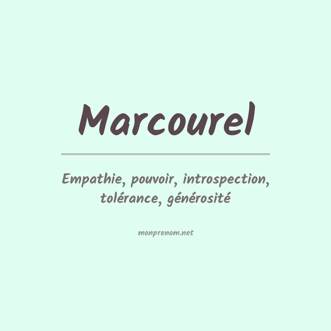 Signification du prénom Marcourel