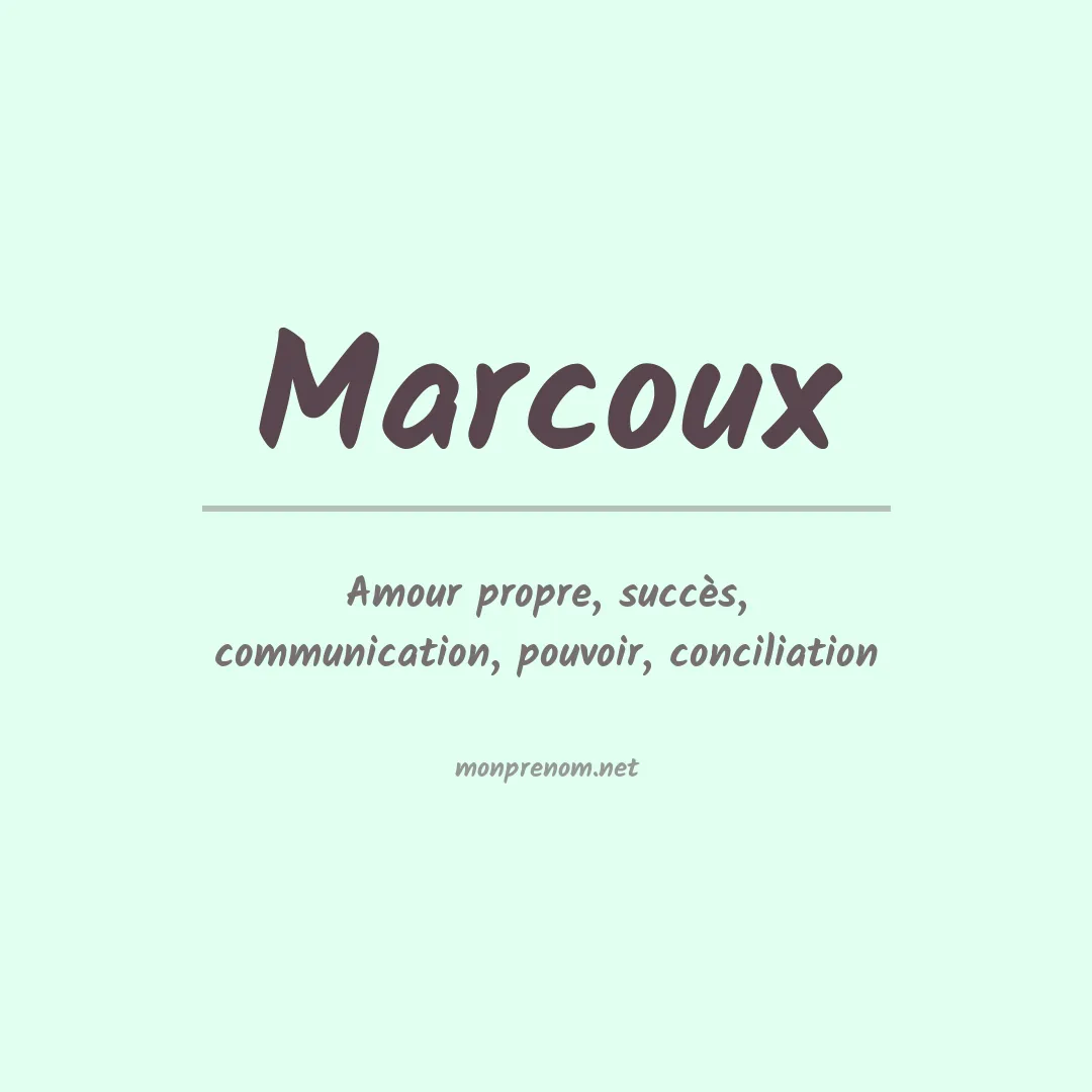 Prénom Marcoux