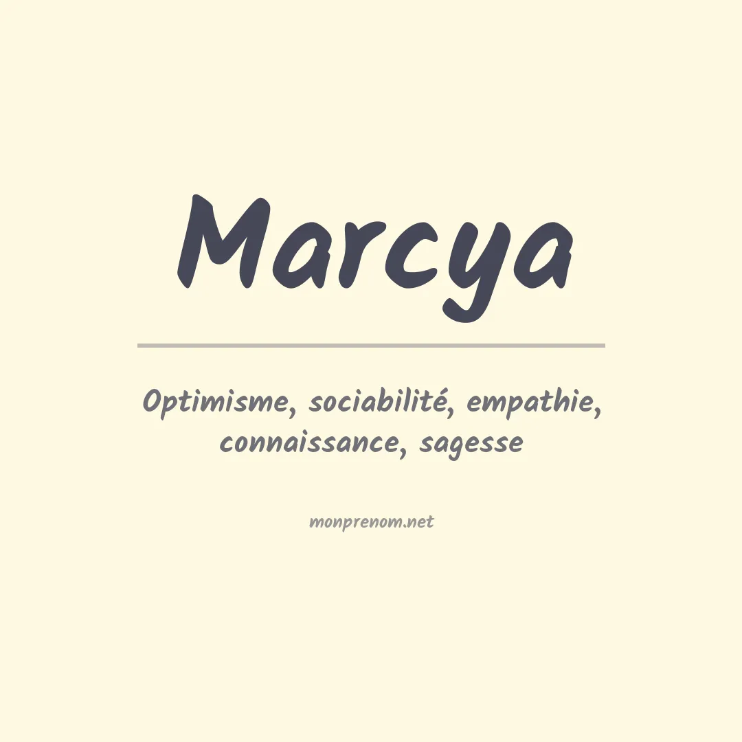 Prénom Marcya
