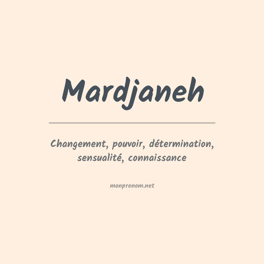 Prénom Mardjaneh