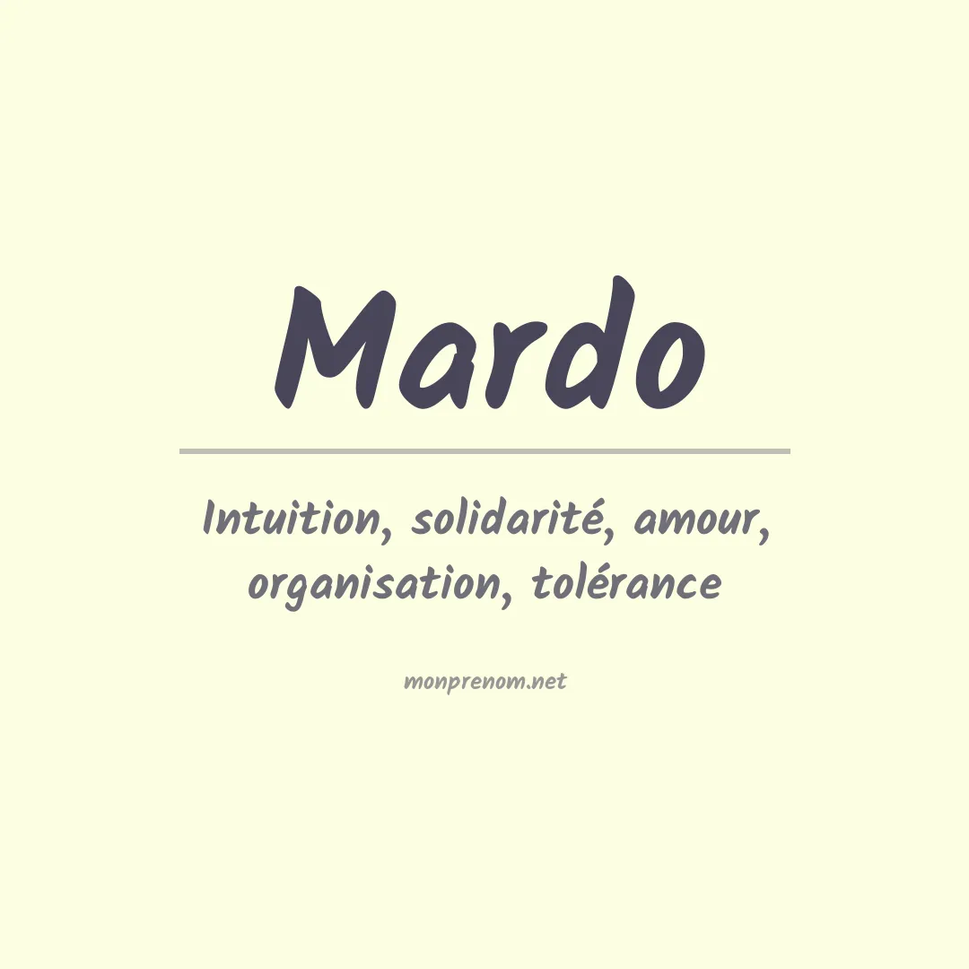 Prénom Mardo