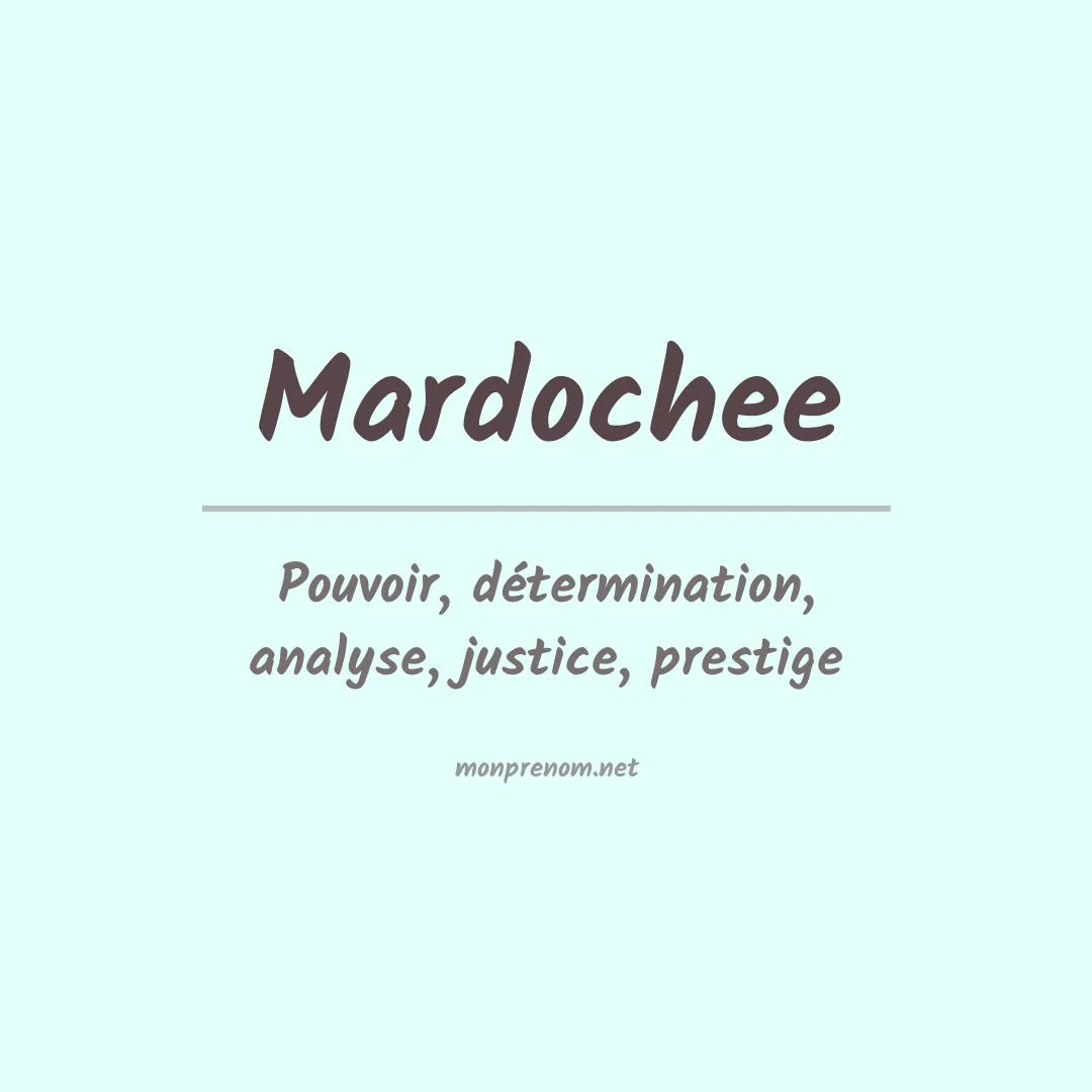 Prénom Mardochee