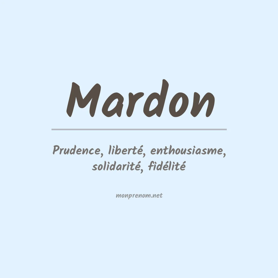 Prénom Mardon