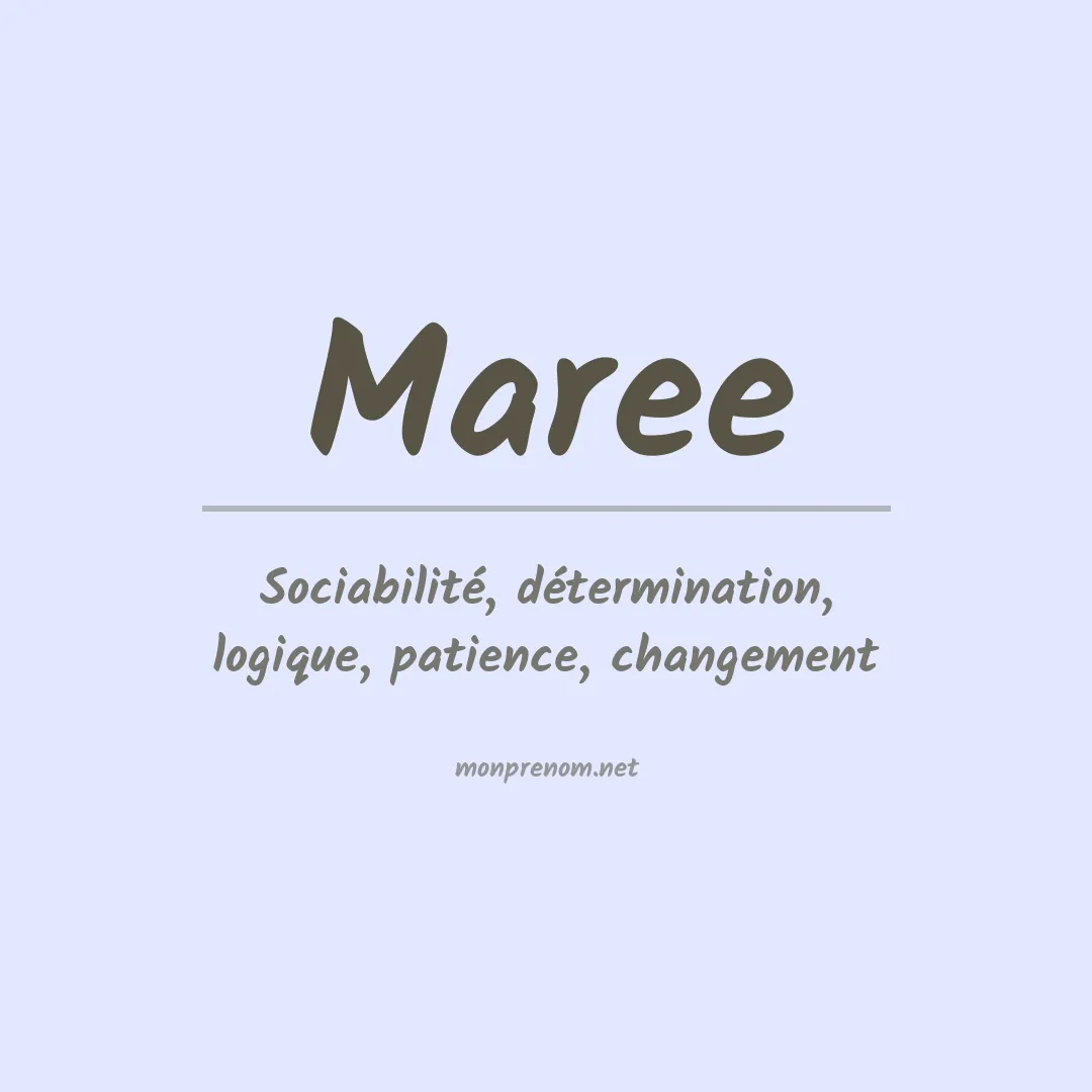 Prénom Maree