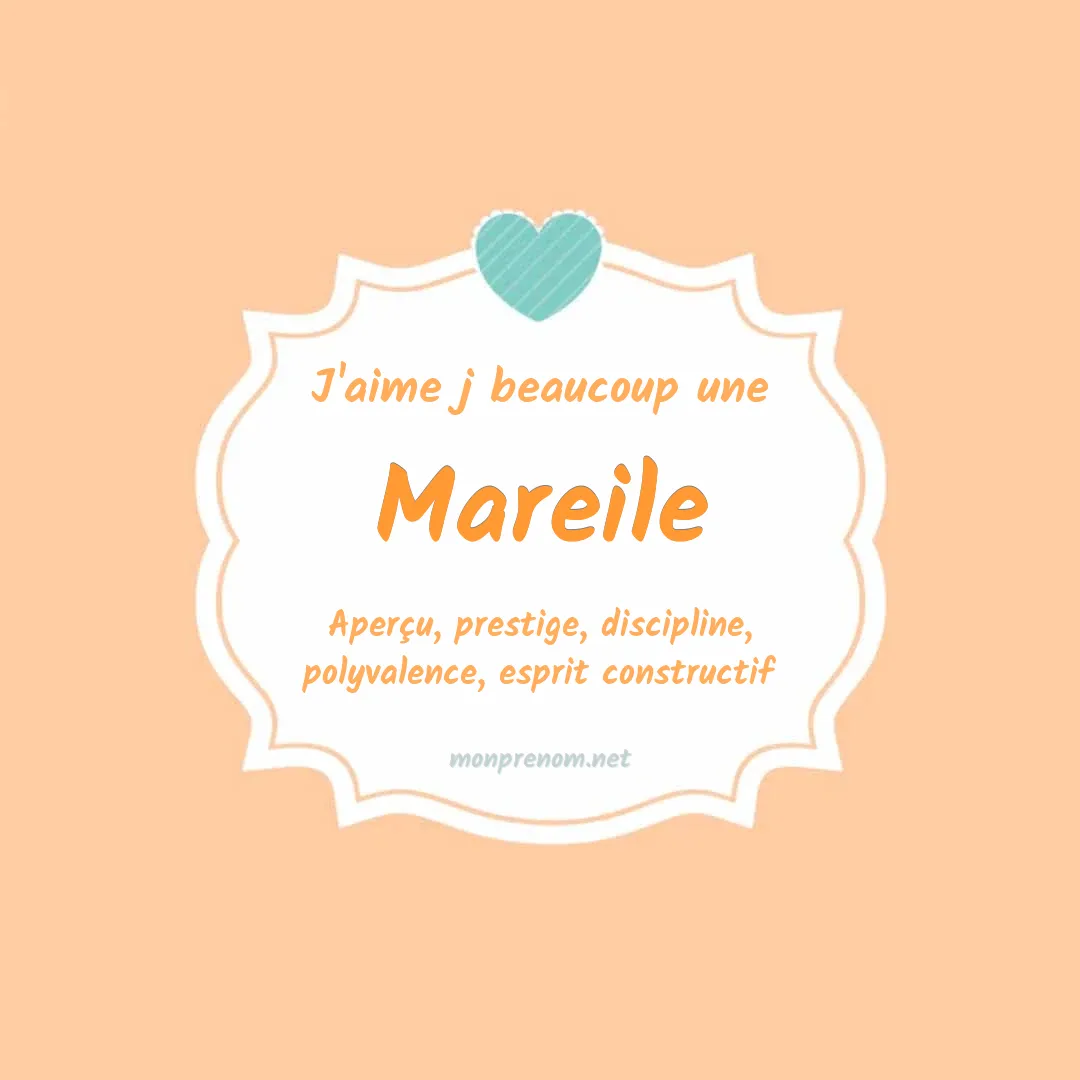 J'aime beaucoup Mareile