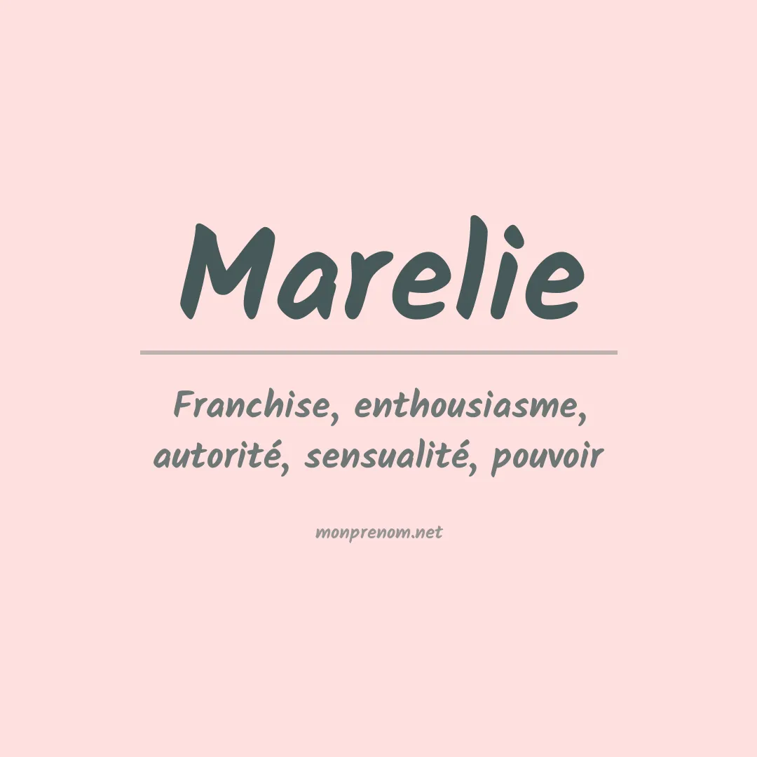 Prénom Marelie