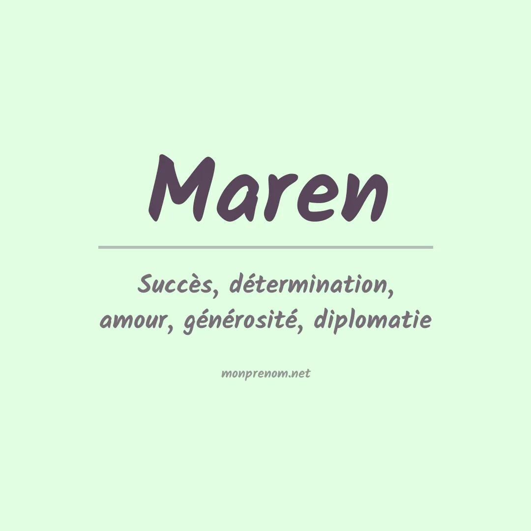 Prénom Maren