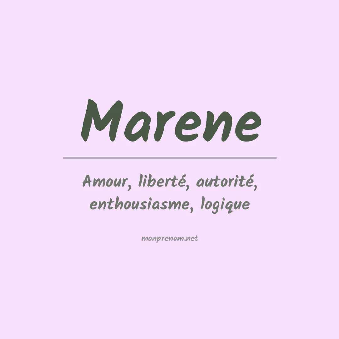 Signification du prénom Marene