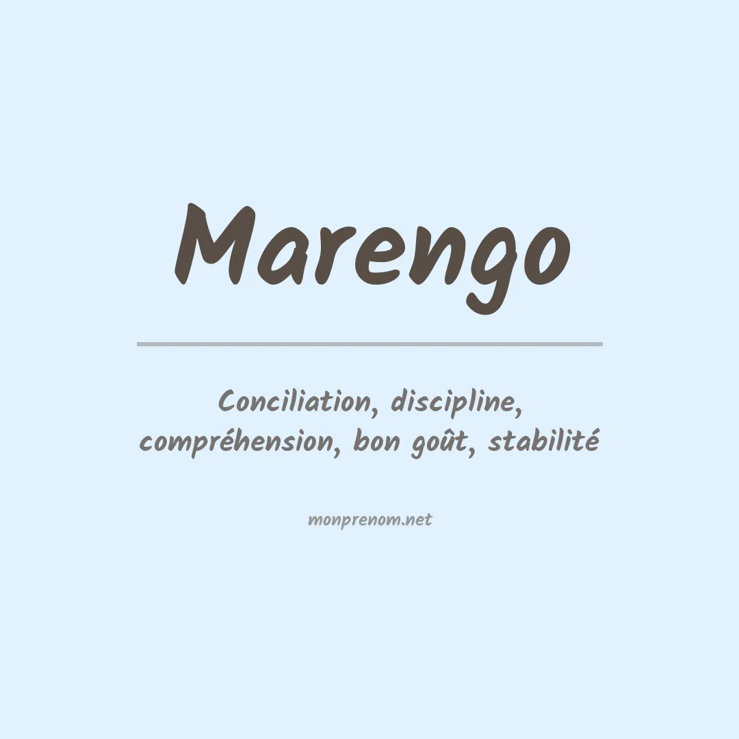 Prénom Marengo
