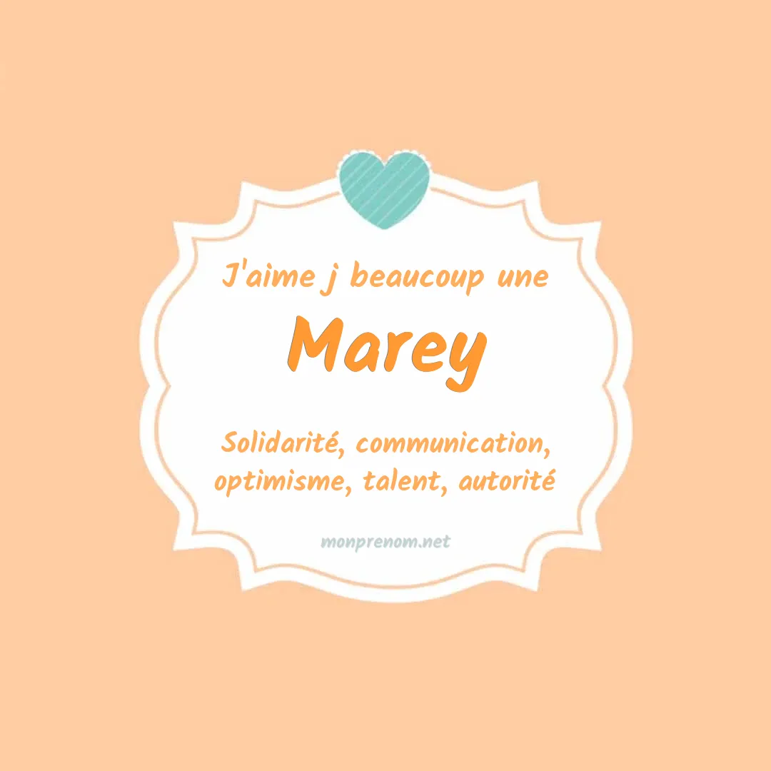 J'aime beaucoup Marey