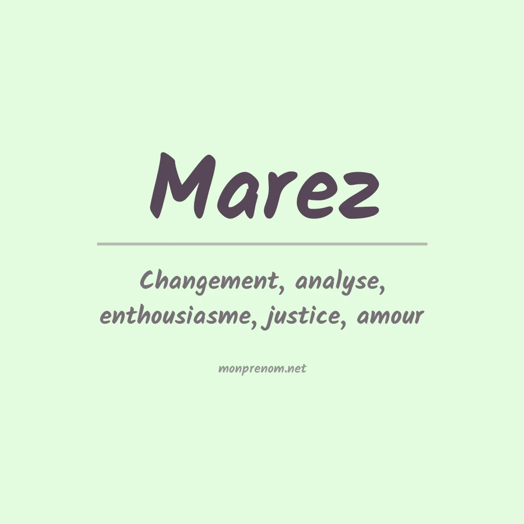 Prénom Marez