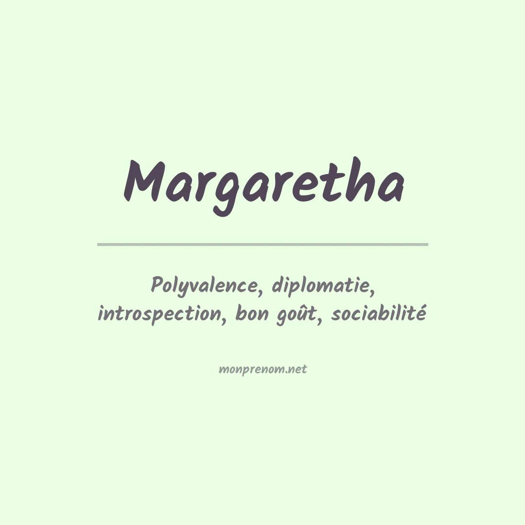 Signification du prénom Margaretha