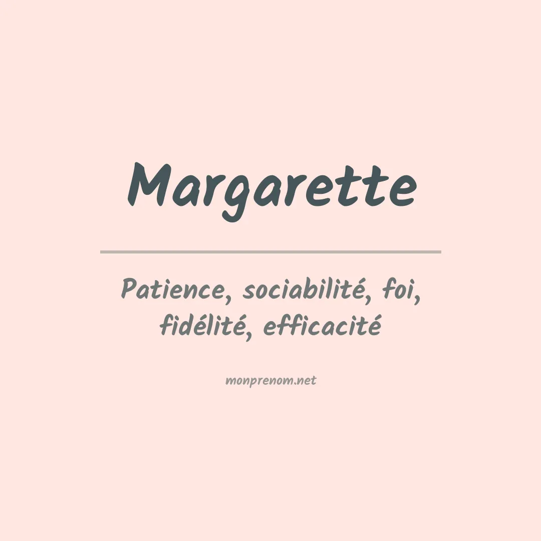 Signification du prénom Margarette
