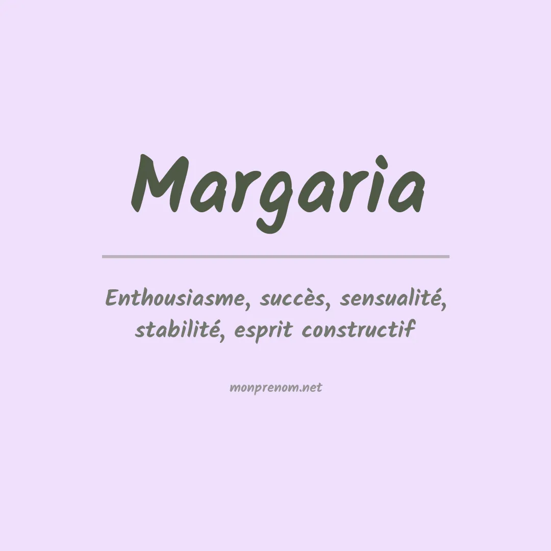 Signification du prénom Margaria