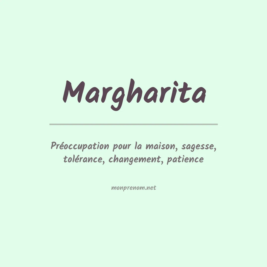 Signification du prénom Margharita