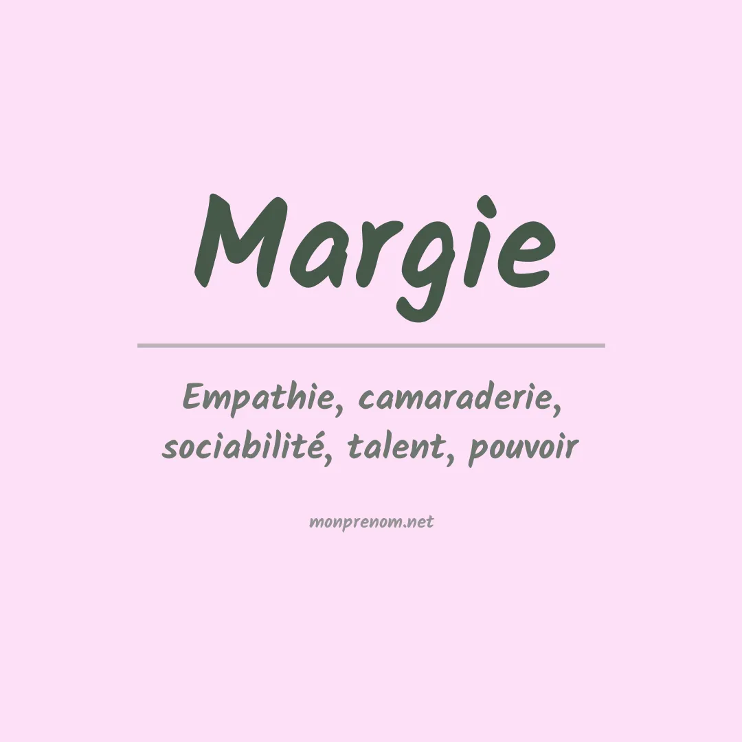 Signification du prénom Margie