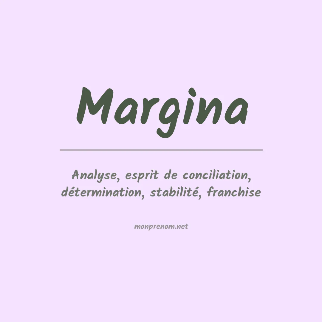 Signification du prénom Margina