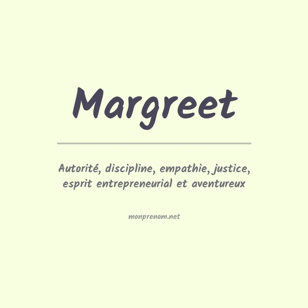 Signification du prénom Margreet
