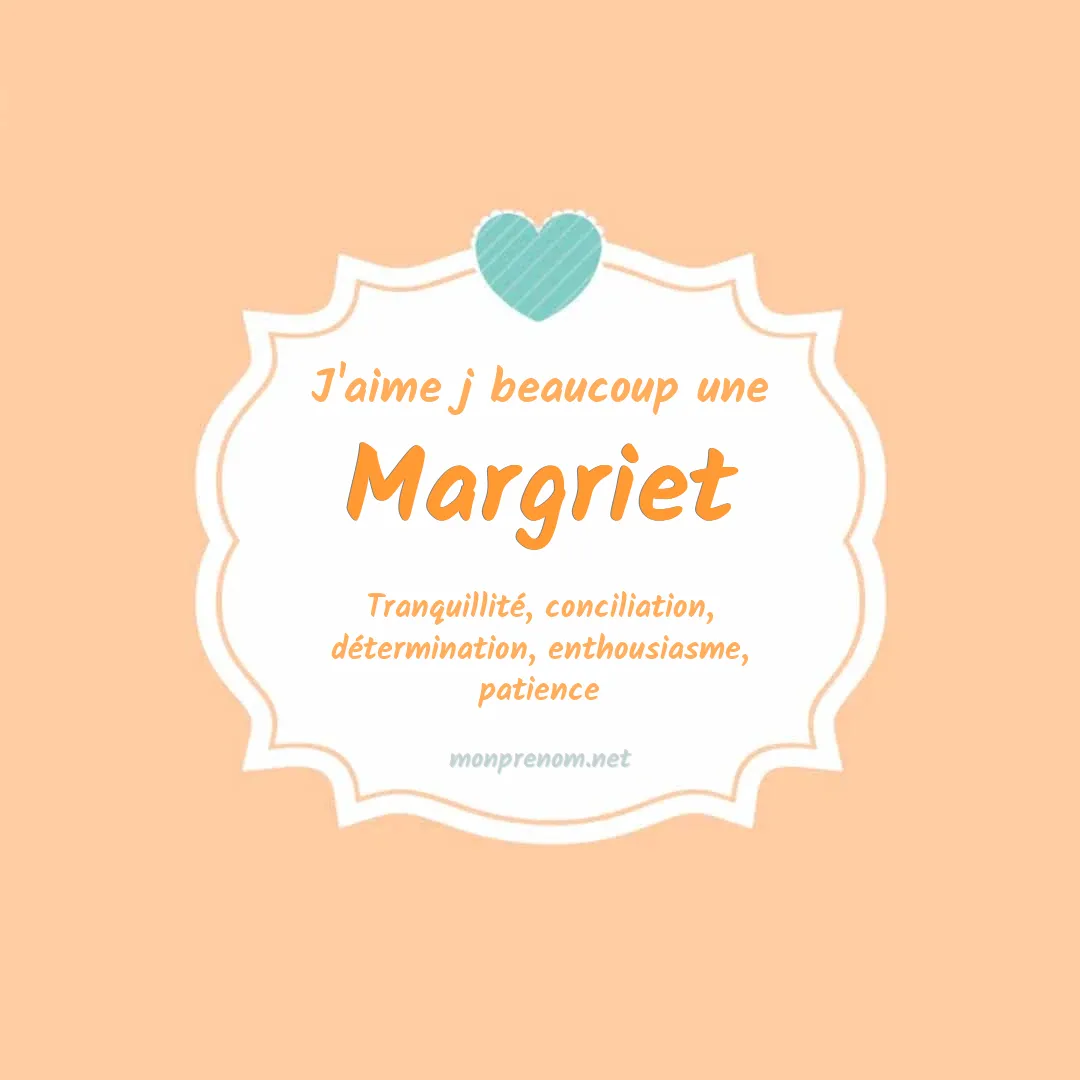 J'aime beaucoup Margriet