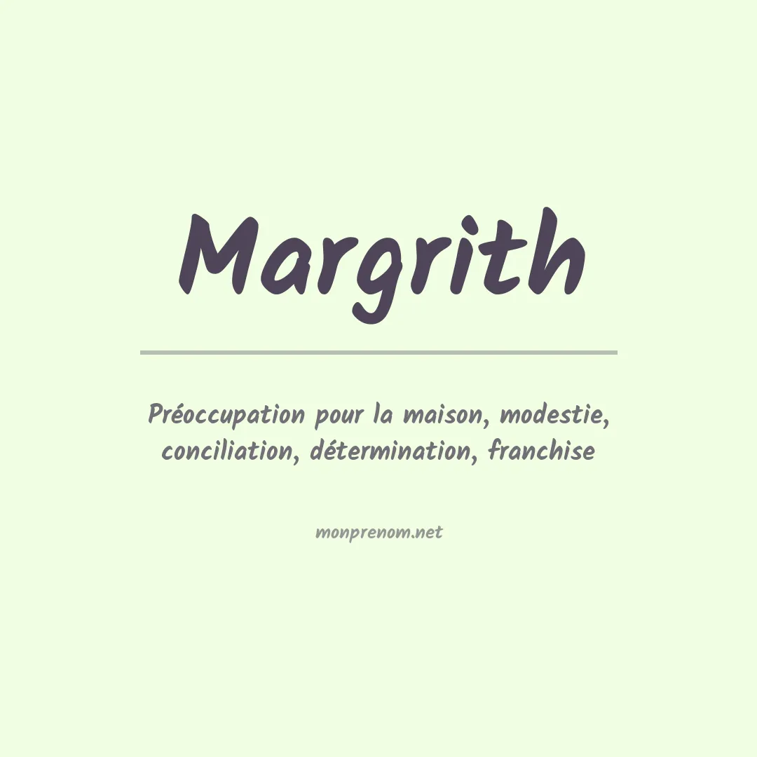 Signification du prénom Margrith