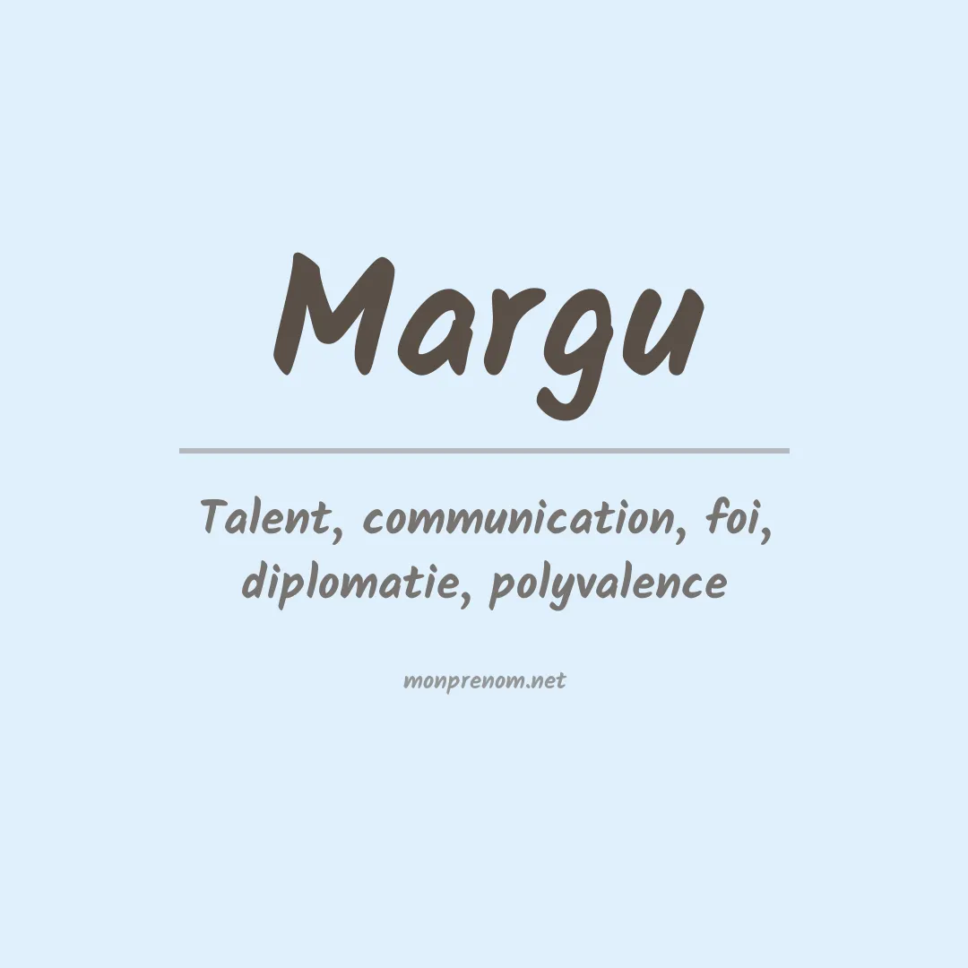 Signification du prénom Margu