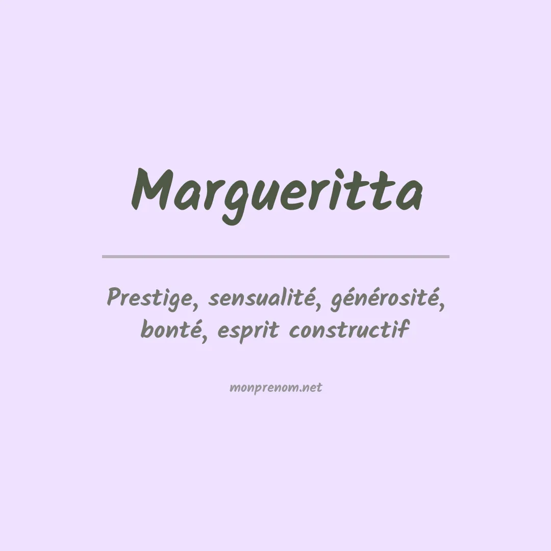 Signification du prénom Margueritta