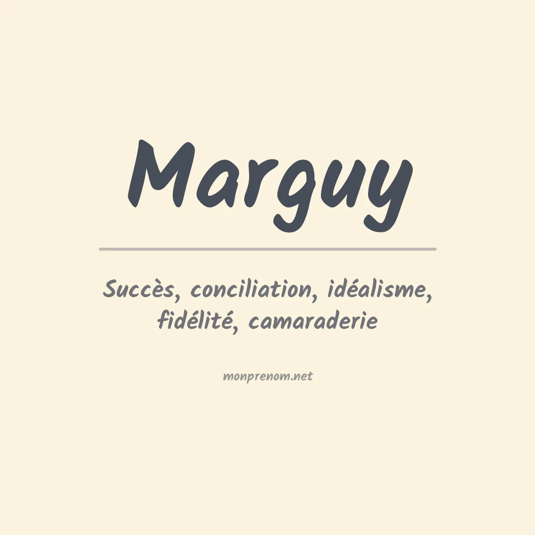 Signification du prénom Marguy
