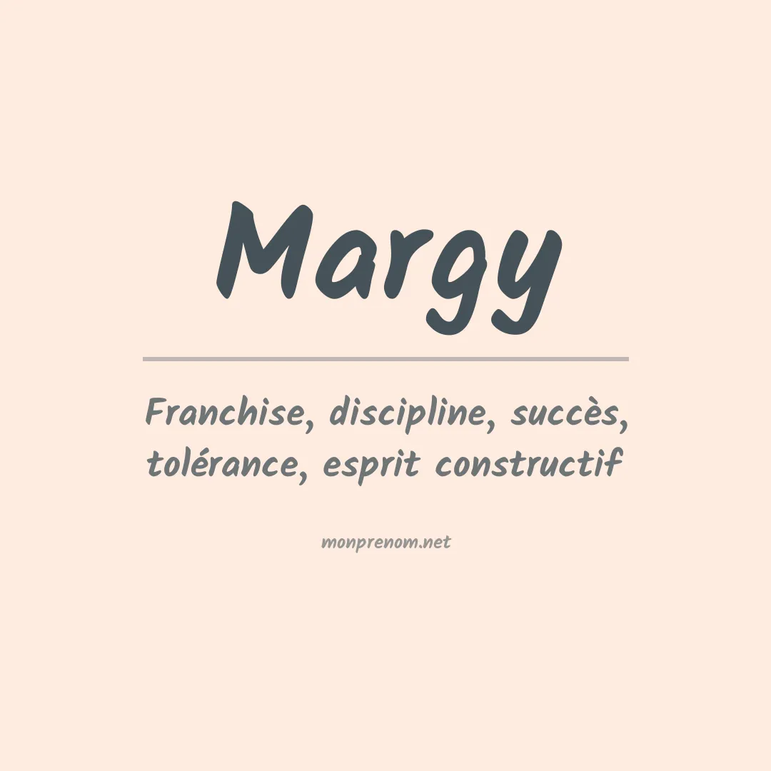 Signification du prénom Margy