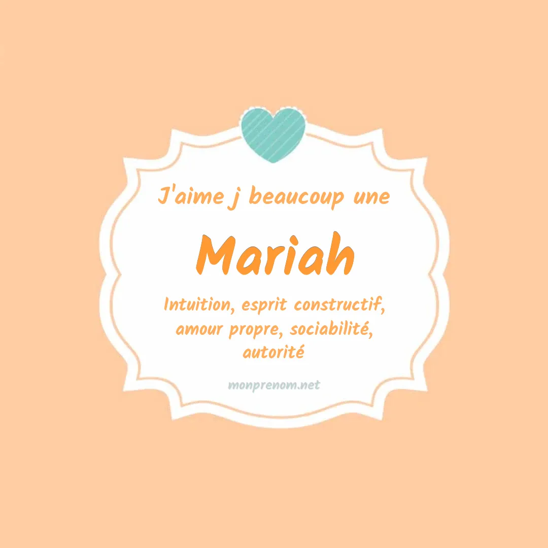 J'aime beaucoup Mariah