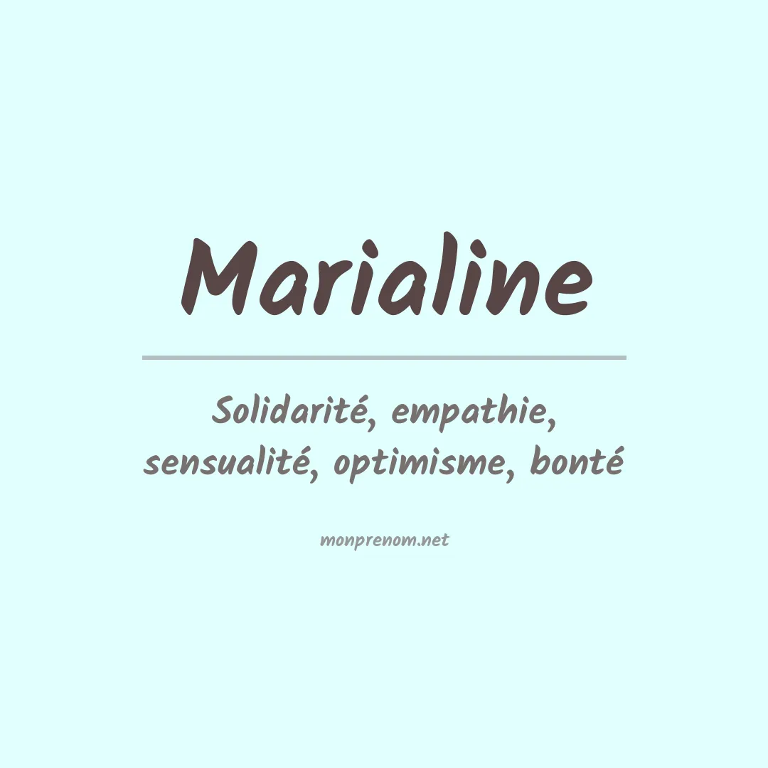 Signification du prénom Marialine