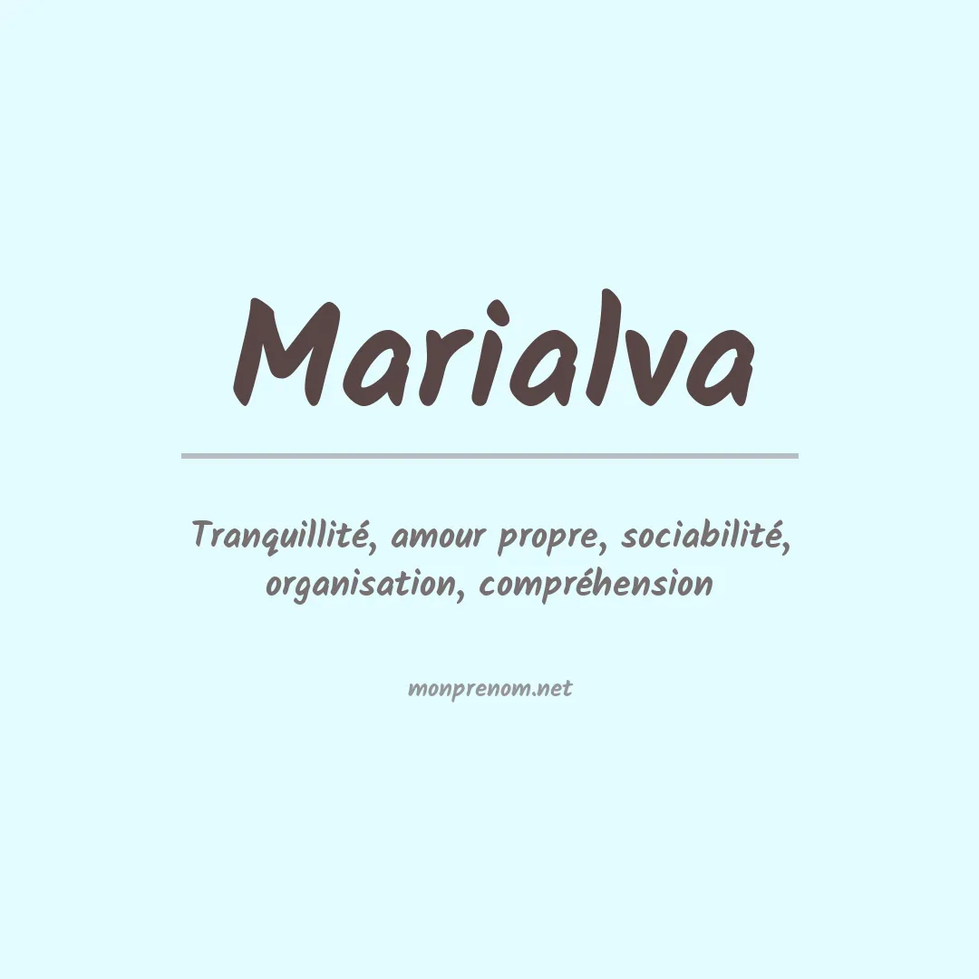 Signification du prénom Marialva