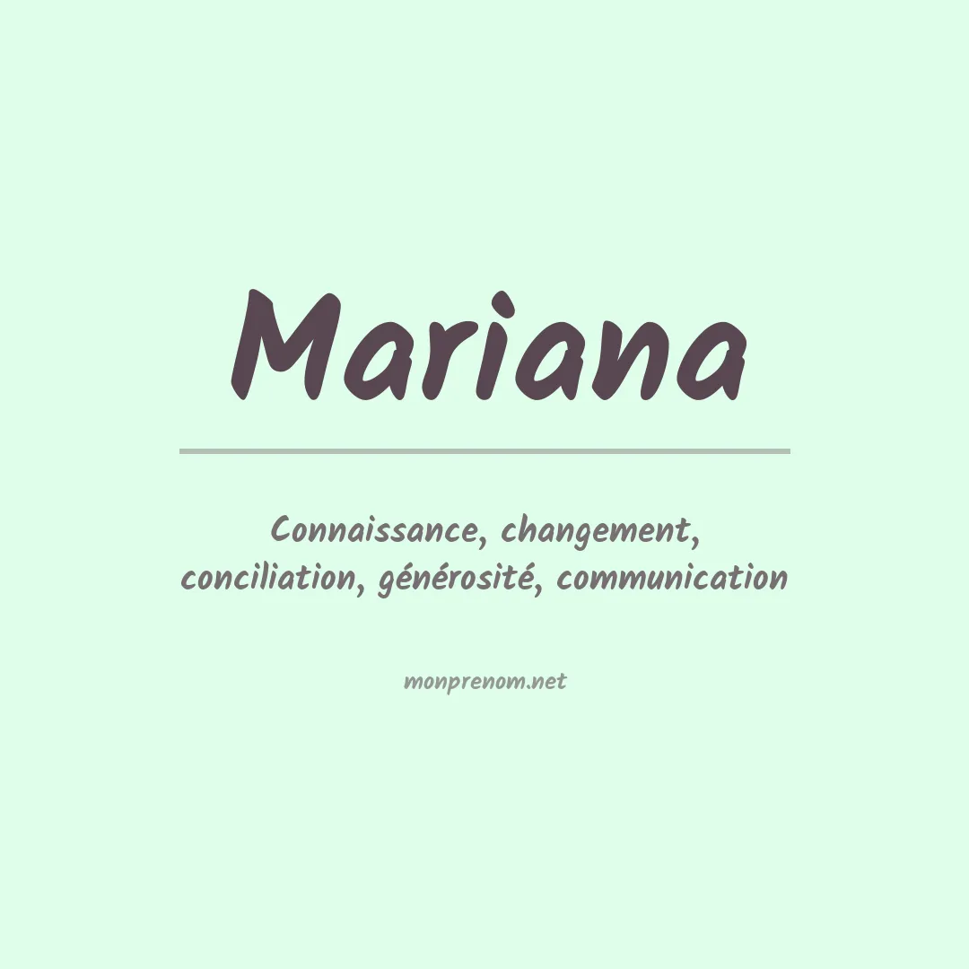 Prénom Mariana