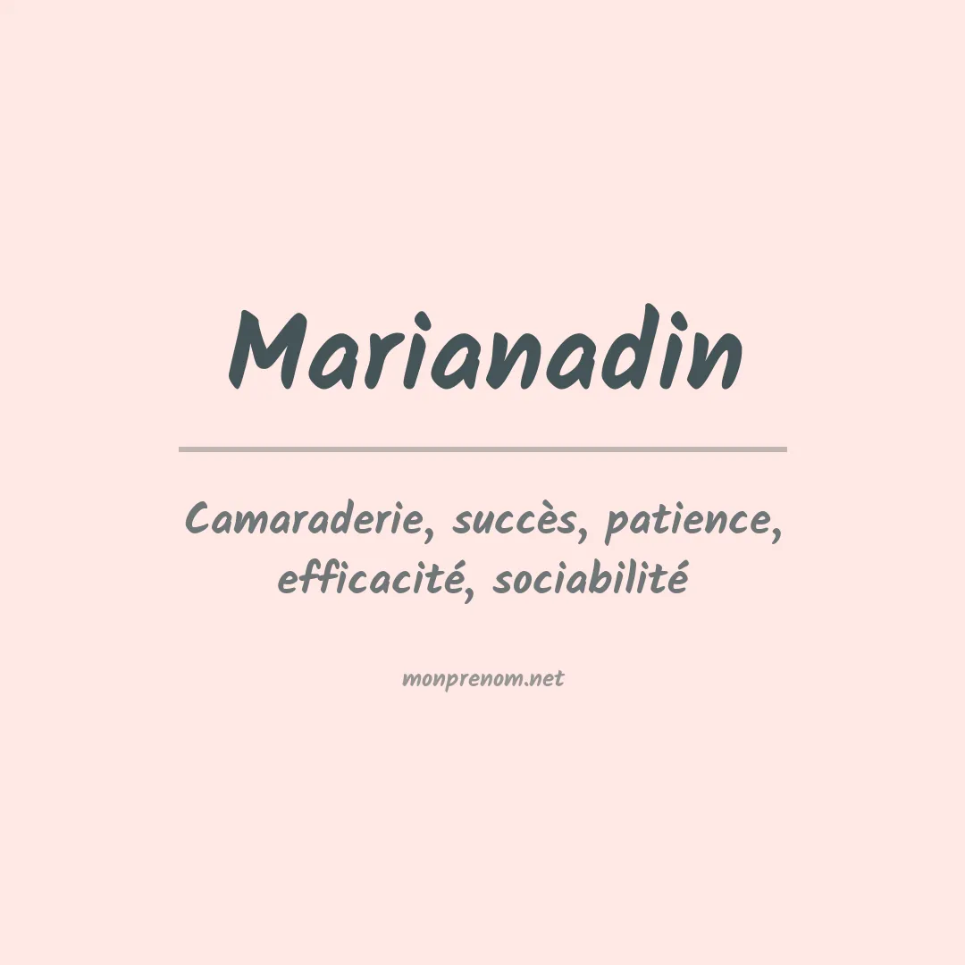 Prénom Marianadin