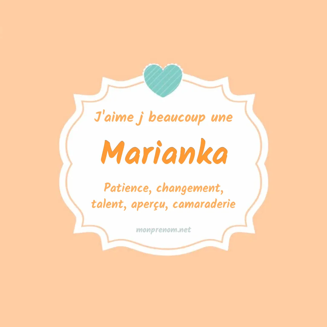 J'aime beaucoup Marianka