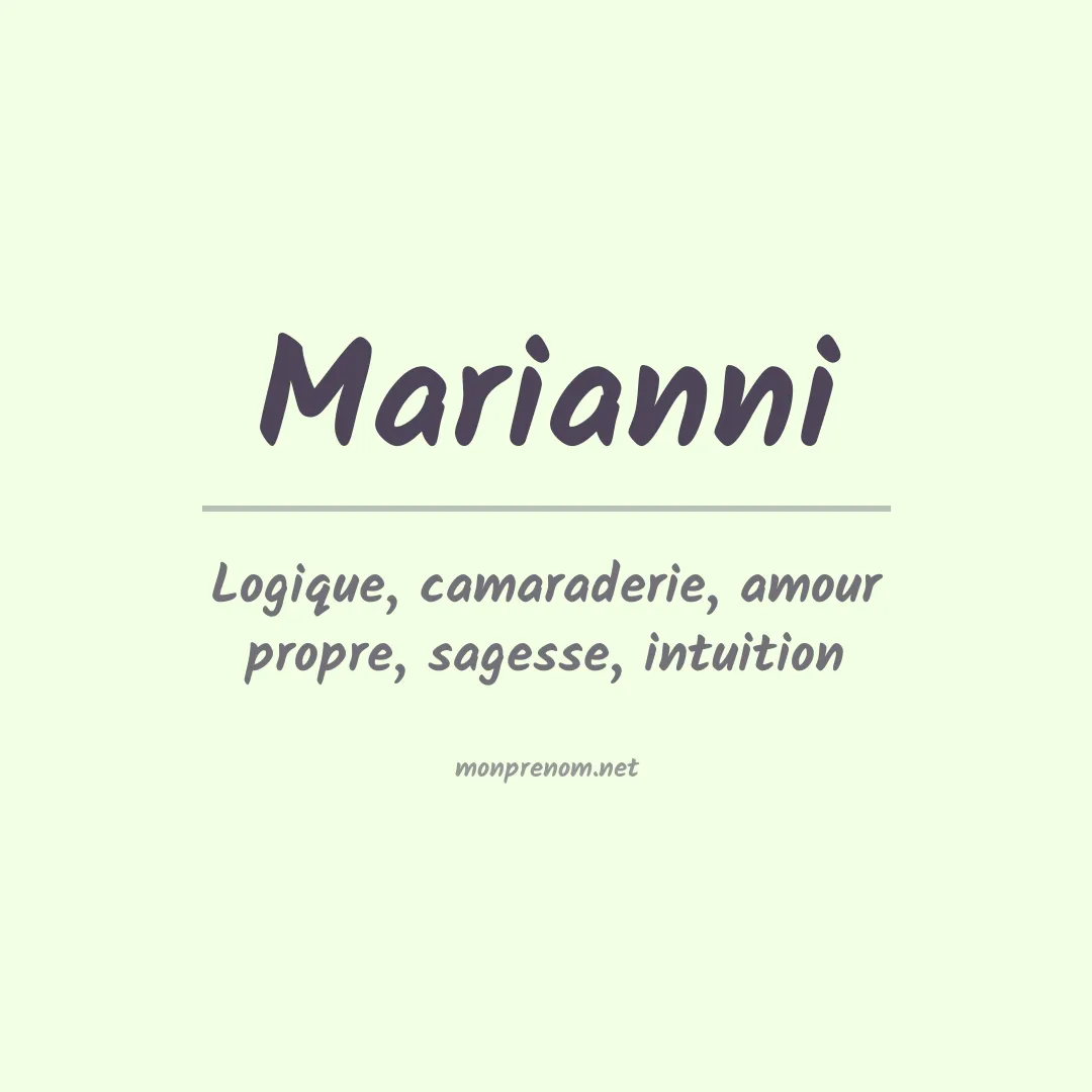 Prénom Marianni
