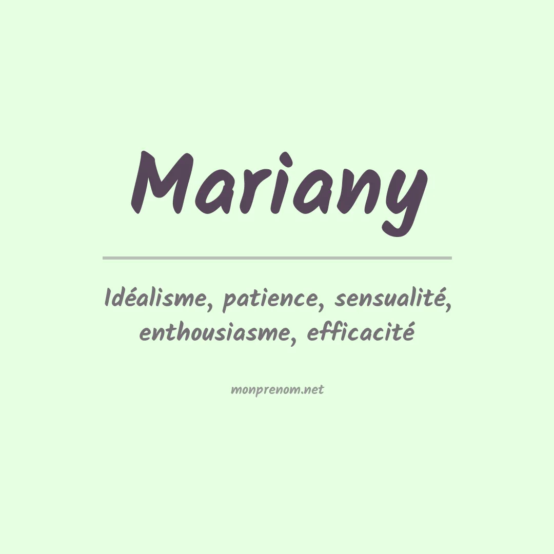 Prénom Mariany