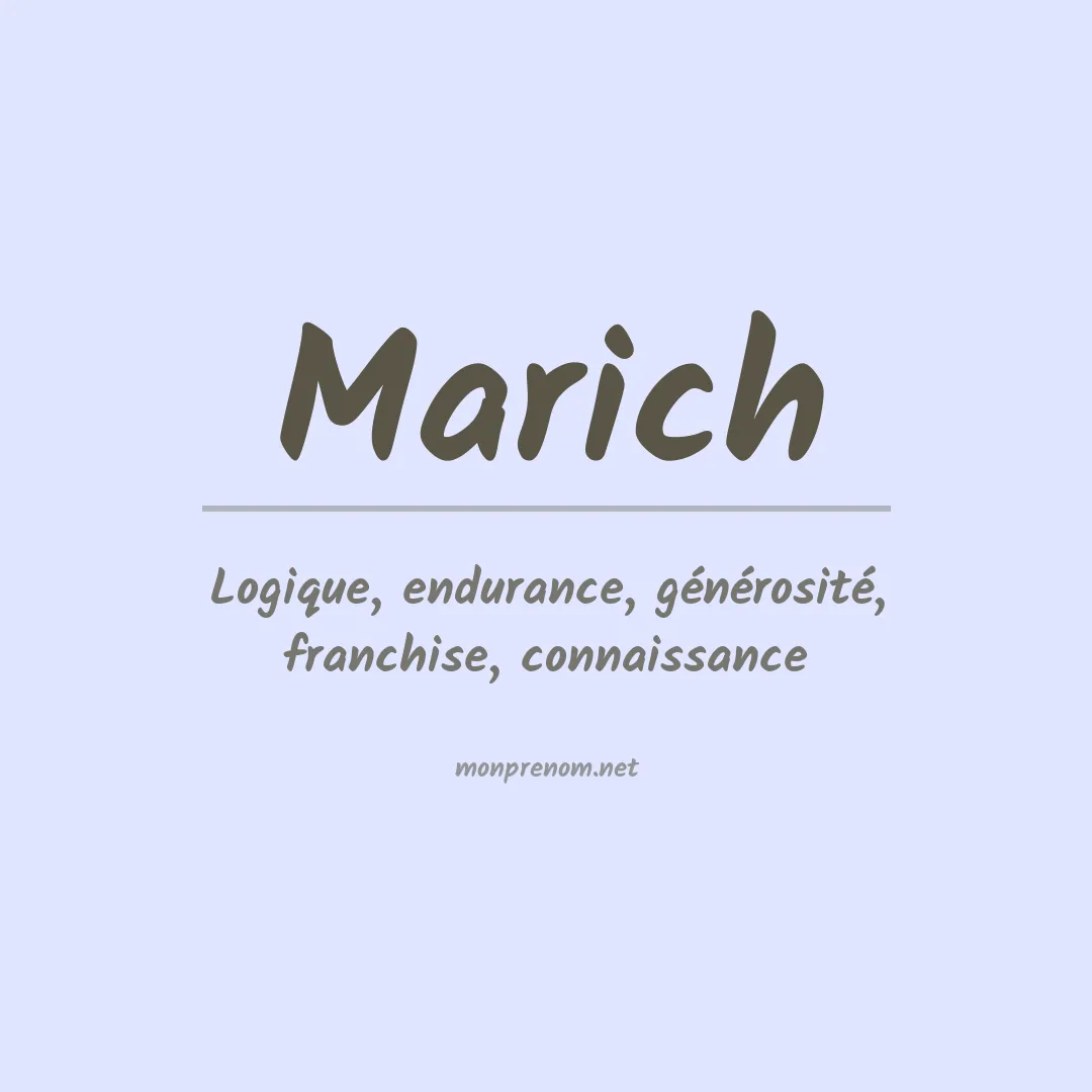 Prénom Marich