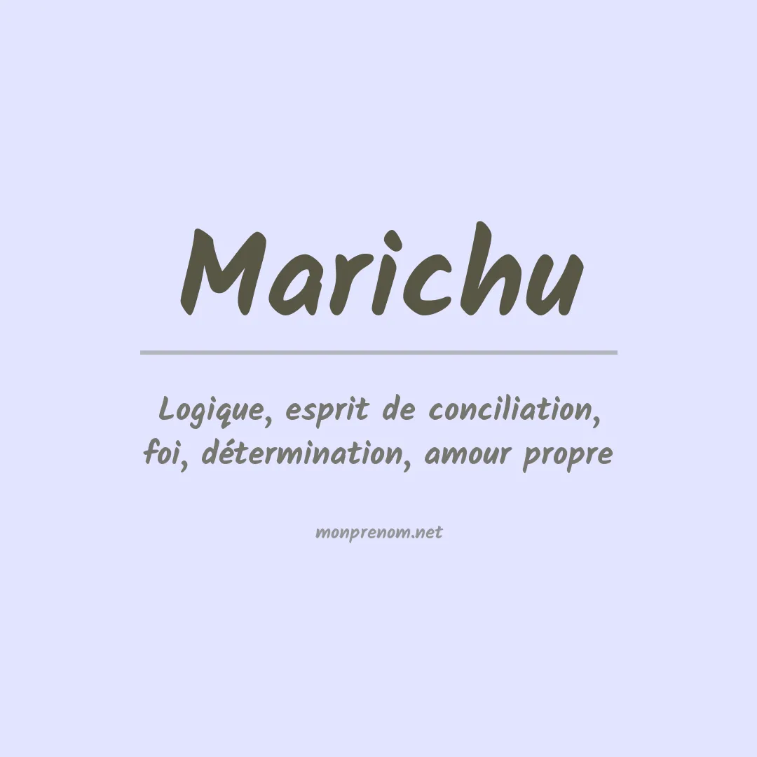 Signification du prénom Marichu