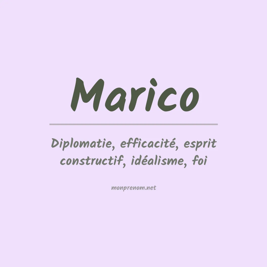 Prénom Marico